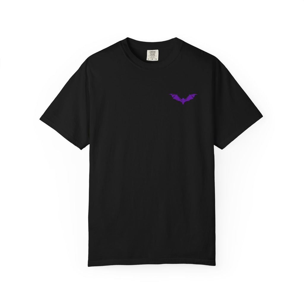 Minimalist Purple Bat T-Shirt | Embroidered Style Streetwear Tee