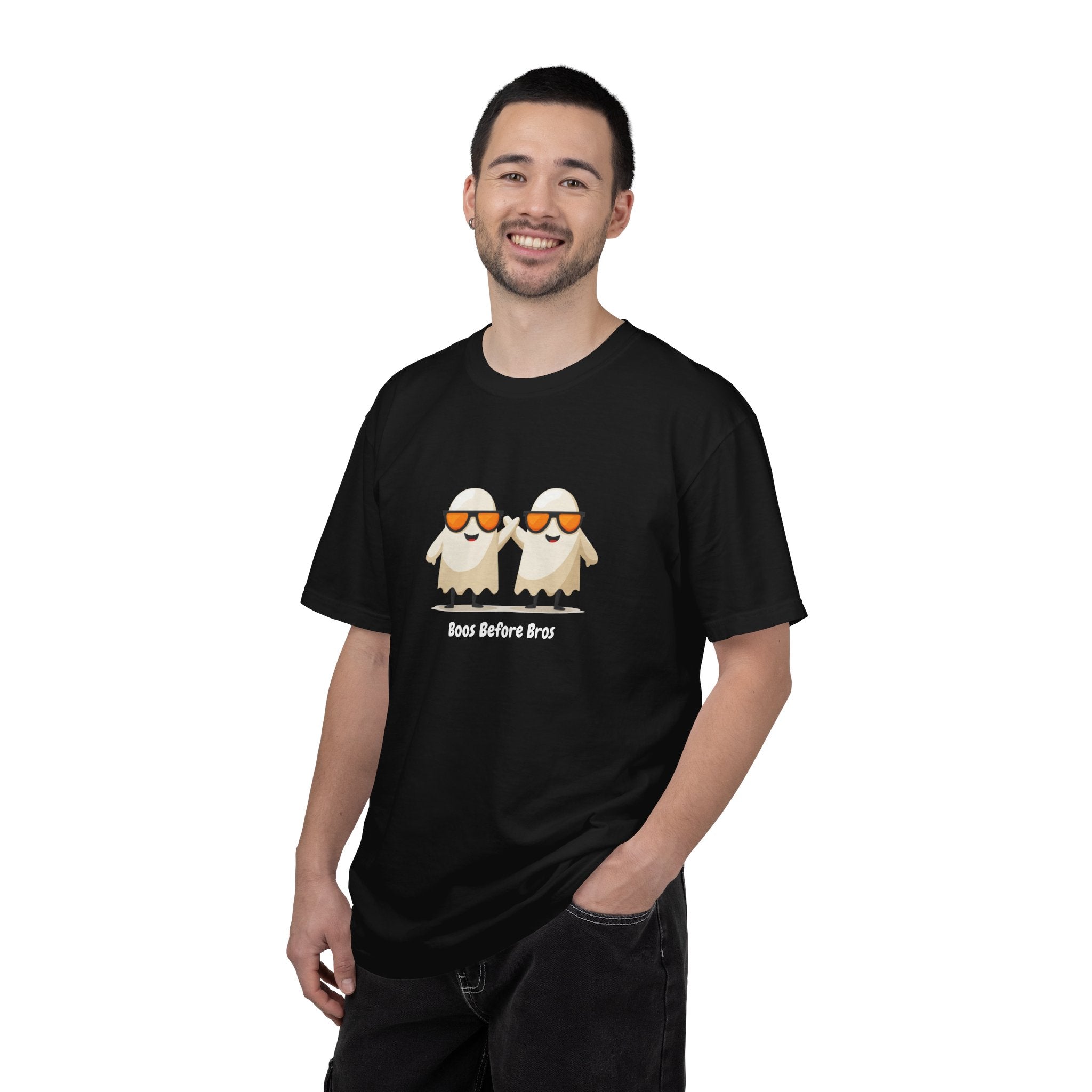 Boos Before Bros funny ghost Halloween streetwear graphic tee