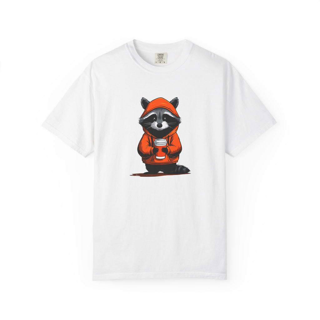 "Coffee Raccoon" Graphic T-Shirt | Cute & Edgy Streetwear Tee